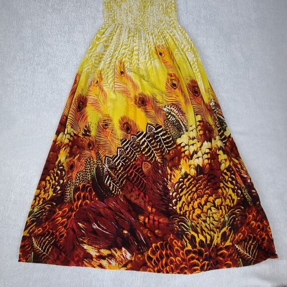 Just Love women's sundress yellow Size 1X smocked Fairy Dopamine funky hippie - Picture 6 of 10